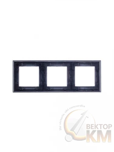 ABB  | Рамка Levit 3п антрацит/дым. черн.  2CHH015030A6063