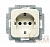 Розетка 1-м СП 1мод. Busch-Duro 2000 SI 16А IP20 250В Schuko защ. шторки сл. кость ABB 2CKA002013A4938