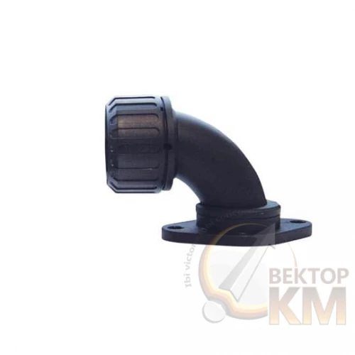 ABB  | Фитинг AS 90град. с фланцем пласт. d16 черн. (уп.10шт)  7TCA296000R1606