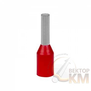 Наконечник кабельный FER1010P-D медь лужен./полипропилен втулка красн. 1кв.мм 10мм (уп.500шт) ABB 7TCA301140R0245