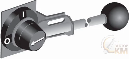 ABB  | Ручка упр. на дверь YASDA8 для руб. OETL1000..3150 IP65 c cимв. ON-OFF усилен. сталь  1SCA022071R3270