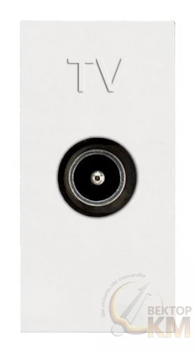 ABB  | Механизм розетки TV 1-м Zenit простой бел.  2CLA215070N1101