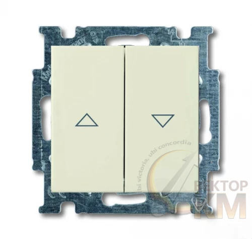 ABB  | Выключатель жалюзи с накладкой 1п без фиксации сл. кость  2CKA001413A1085