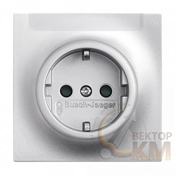 Розетка 1-м СП 1мод. Impuls 16А IP21 250В Schuko с полем для надписи серебр. метал. ABB 2CKA002011A3847