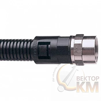 Фитинг AL прямой поворот. пласт.+метал d34 M32 черн. (уп.10шт) ABB 7TCA296000R0981