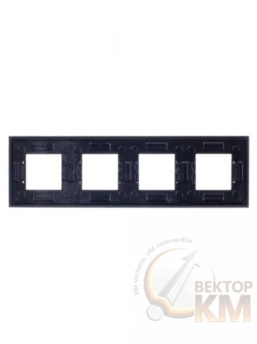 ABB  | Рамка 4-м 8мод.Zenit антрацит  2CLA227400N1801
