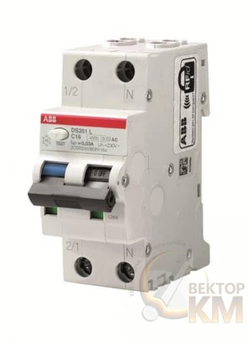 ABB  | Выключатель автоматический дифференциального тока 16А 300мА DS201 L C16 A300  2CSR245180R3164
