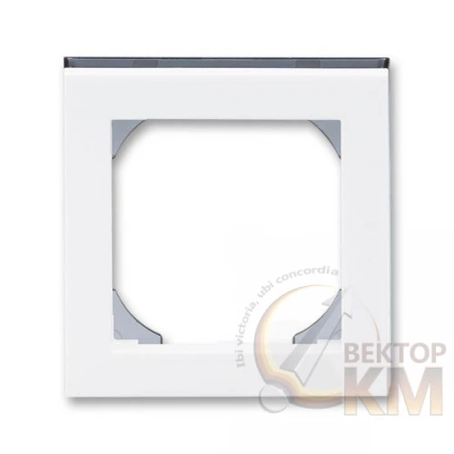 ABB  | Рамка Levit 1п 55х55 для механизмов BJE бел./дым. черн.  2CHH015510A4062