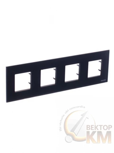 ABB  | Рамка 4-м 8мод.Zenit антрацит  2CLA227400N1801