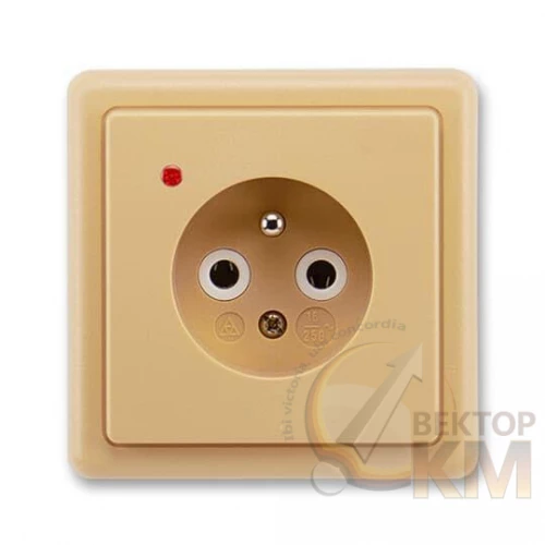 ABB  | Механизм розетки 1-м СП 16А IP20 плоский франц. стандарт (FRA) беж.  2CLA818790A1001