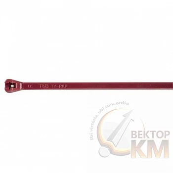 Хомут кабельный ECTFE TYV25M 4.8х186 фторполимер тем. борд. (уп.1000шт) ABB 7TAG009610R0000