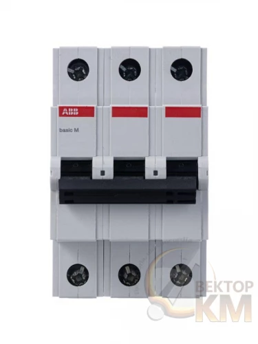 ABB  | Выключатель автоматический модульный 3п C 6А 4.5кА Basic M BMS413C06  2CDS643041R0064