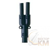 Фитинг AL 3-сторонний пласт. d13-2хd10 черн. (уп.10шт) ABB 7TCA296000R0285
