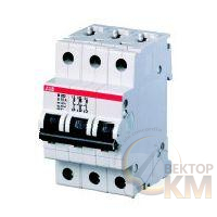 Выключатель автоматический модульный 3п K 1А 25кА M203 ABB 2CDA283799R0011