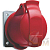 Розетка панельная 216R4 16А 2P+E 4ч с прямым миним. фланцем IP44 ABB 2CMA193145R1000