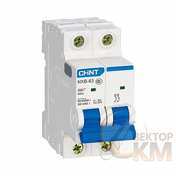 Выключатель автоматический модульный 2п D 6А 4.5кА NXB-63S (R) CHINT 296799