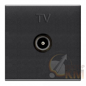 Механизм розетки TV 2мод. Zenit простой антрацит ABB 2CLA225070N1801