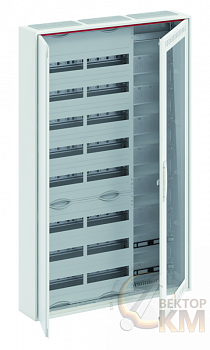 Шкаф 192М навесной с медиапанелями IP30 1250х800х160 с расстоянием между DIN-рейками 125мм и самозажимными клеммами N/PE и Wi-Fi дверью с вент. отверстиями CA38VMW ABB 2CPX052228R9999