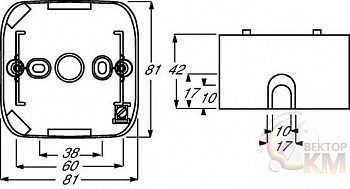 Коробка SM 1 пост Reflex SI красн. ABB 1799-0-0329