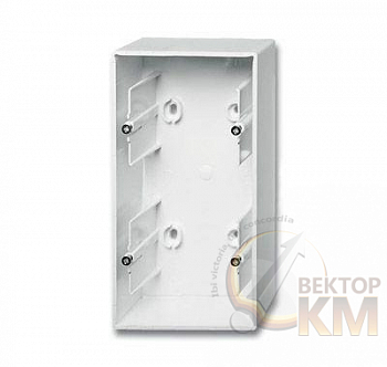 Коробка для открытого монтажа 2 поста Basic 55 альп. бел. ABB 2CKA001799A0975