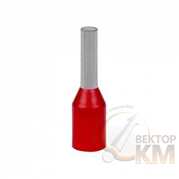 Наконечник кабельный FER1012P-SF медь лужен./полипропилен втулка красн. 1кв.мм 12мм (уп.500шт) ABB 7TCA301140R0446