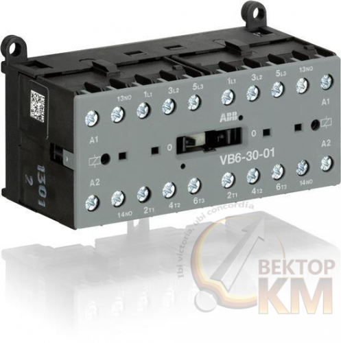 ABB  | Миниконтактор реверсивный VB6A-30-10 9А 400В AC3 катушка 230В AC  GJL1211911R8100