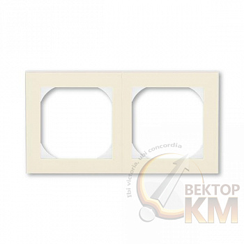 Рамка Levit 2п 55х55 для механизмов BJE сл. кость/бел. ABB 2CHH015520A4017