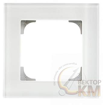 Рамка 1-м Sky стекло бел. ABB 2CLA857100A3001