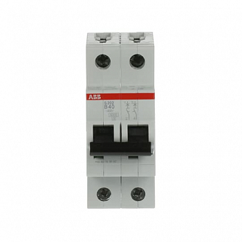 Автоматический выключатель 2-полюсный S202 B40 6кА ABB 2CDS252001R0405