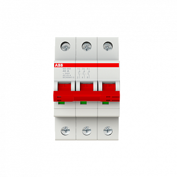 Рубильник 3п SD203/40 рычаг красн. ABB 2CDD283101R0040