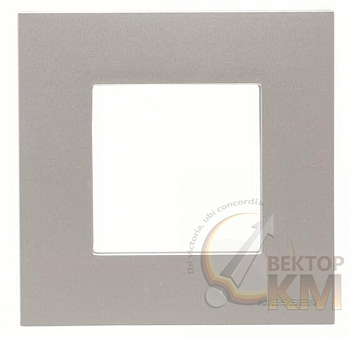 Рамка 1-постовая 2-мод. базовая Zenit серебр. ABB 2CLA227110N1301