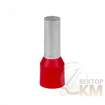 Наконечник кабельный FER1008P-SD медь лужен./полипропилен втулка красн. 1кв.мм 8мм (уп.500шт) ABB 7TCA301140R0432