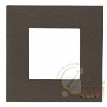 Рамка 1-постовая 2-мод. базовая Zenit антрацит ABB 2CLA227110N1801