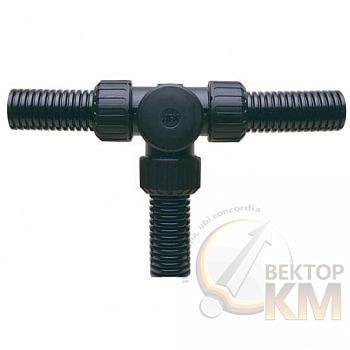 Фитинг AS прямой Т-образный пласт. d13 черн. (уп.10шт) ABB 7TCA296000R1603