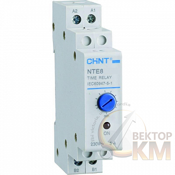 Реле времени NTE8-M1 (регулир. уставка задержка времени) AC 230В (R) CHINT 258695