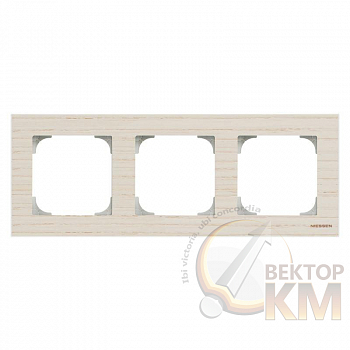 Рамка 3-м Sky дерево белый ясень ABB 2CLA857300A2001