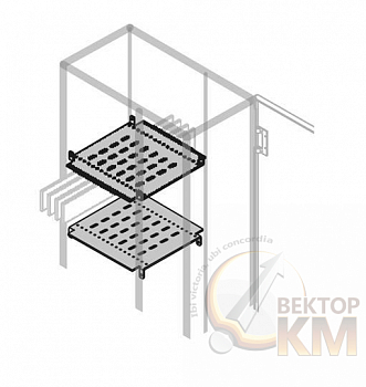 Перегородка горизонт. W=400мм D=500мм ABB 1STQ008558A0000