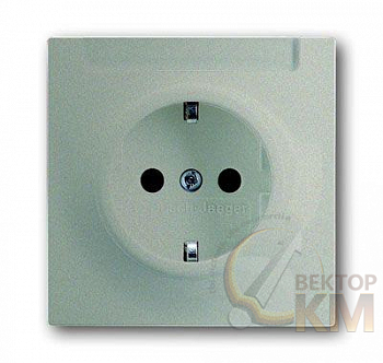 Розетка 1-м СП Impuls 16А IP21 250В Schuko с полем для надписи шампань метал. ABB 2CKA002011A2787