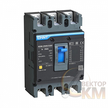 Выключатель автоматический 3п 225А 50кА NXM-250H (R) CHINT 844332
