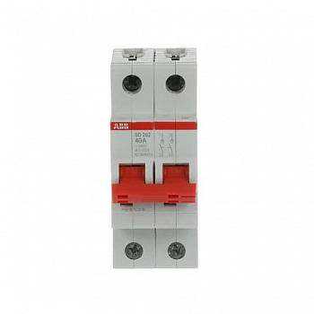 Рубильник 2п SD202/40 рычаг красн. ABB 2CDD282101R0040