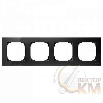 Рамка 4-м Sky стекло черн. ABB 2CLA857400A3101