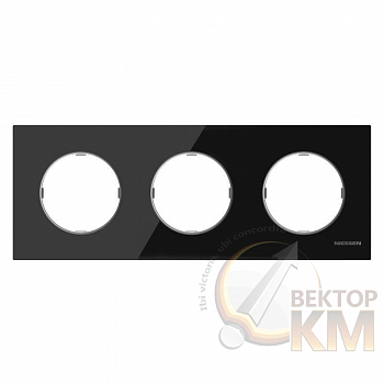 Рамка 3-м Sky Moon стекло черн. ABB 2CLA867300A3101