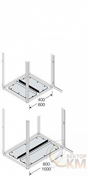 Панель нижняя скользящая W=600мм D=500мм ABB 1STQ007705A0000