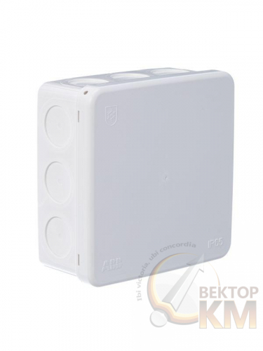 ABB  | Коробка разветвительная квадратная 104х104мм IP65 бел.  2TKA140002G1