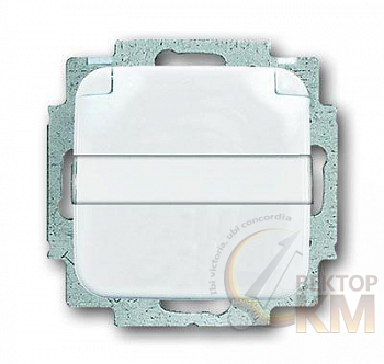 Розетка 1-м СП Reflex SI 16А IP21 250В Schuko с крышкой с полем для надписи альп. бел. ABB 2CKA002018A0885