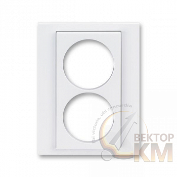 Панель сменная 2-м Levit с заземл. на розетку бел. ABB 2CHH132223A8003