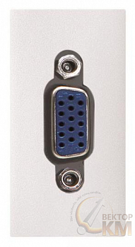 Механизм VGA (DE-15) 3.5мм разъема 1мод. Zenit бел. ABB 2CLA215550N1101