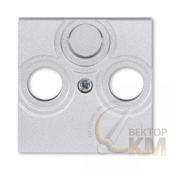 Накладка Levit для розеток TV-R/TV-R-SAT серебр. ABB 2CHH080300A4070