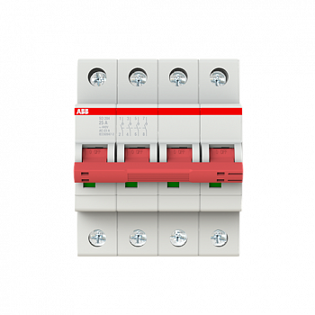 Рубильник 4п SD204/25  рычаг красный ABB 2CDD284101R0025
