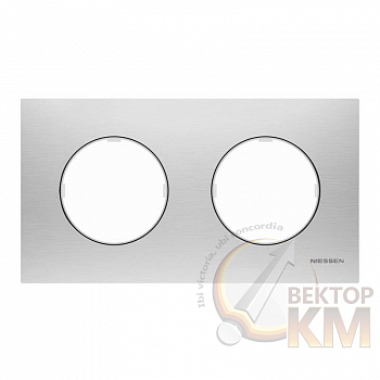 Рамка 2-м Sky Moon нерж. сталь ABB 2CLA867200A4001